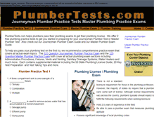 Tablet Screenshot of plumbertests.com